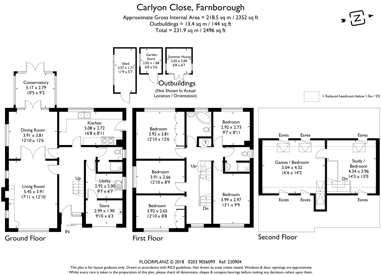 5 Bedrooms Detached house for sale in Carlyon Close, Farnborough, Hampshire GU14