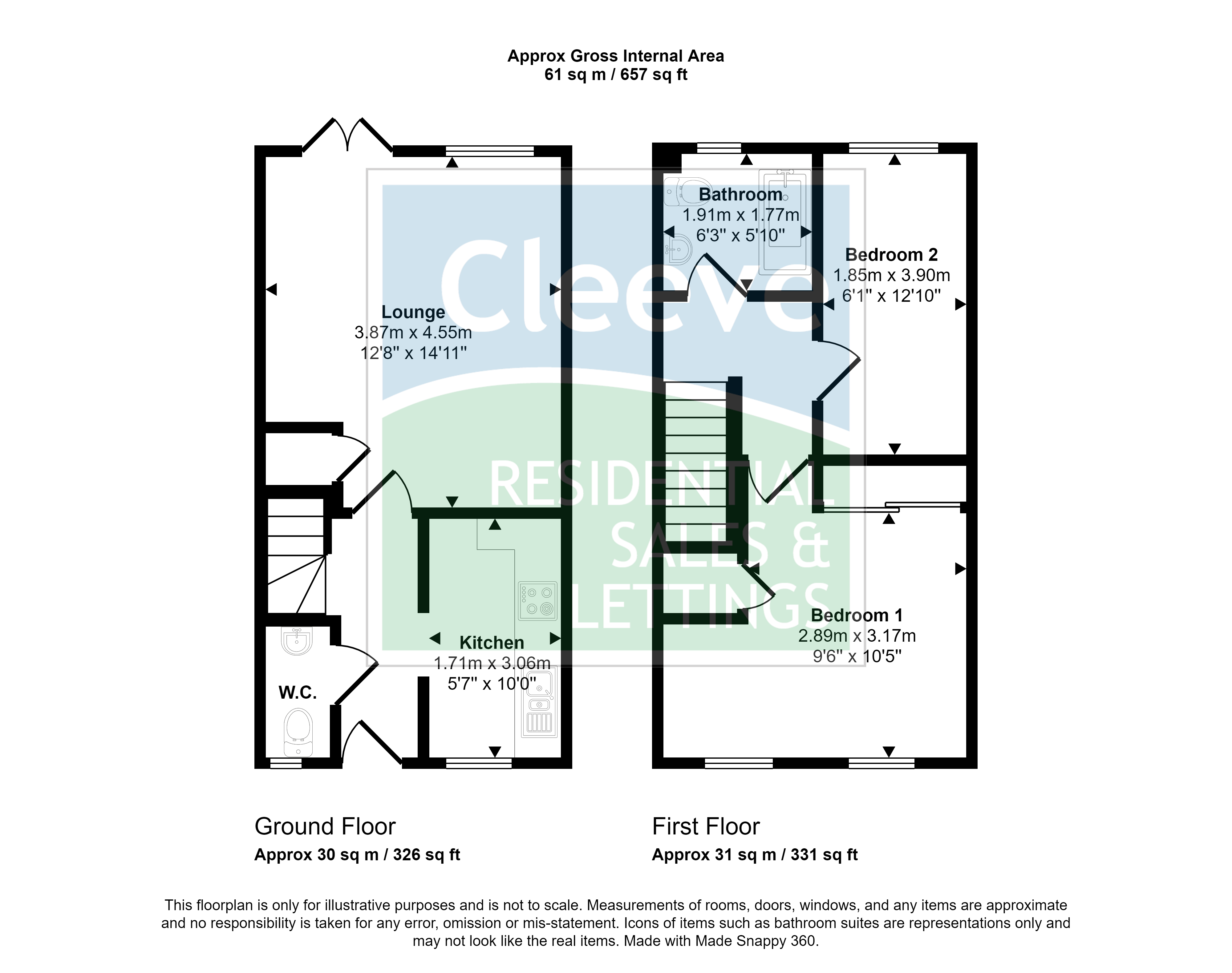 3, Washpool Road, Cheltenham floorplan