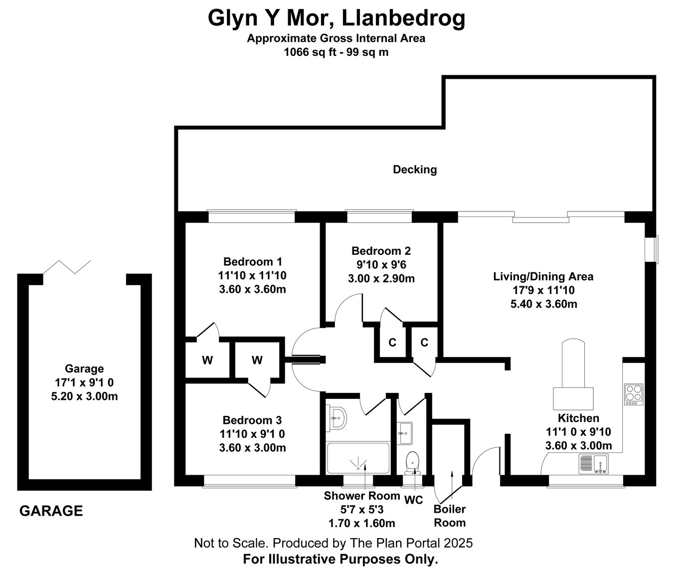 Glyn Y Mor, Glynyweddw Estate, Pwllheli floorplan