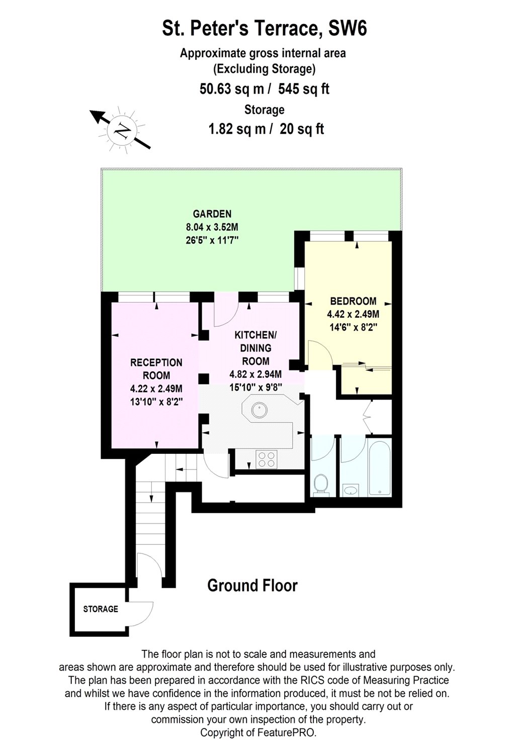 1 Bedrooms Flat to rent in St Peters Terrace, Fulham, London SW6