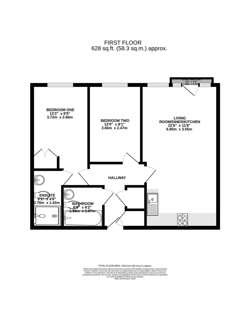 Flat 17, Englefield House, Moulsford Mews, Reading floorplan