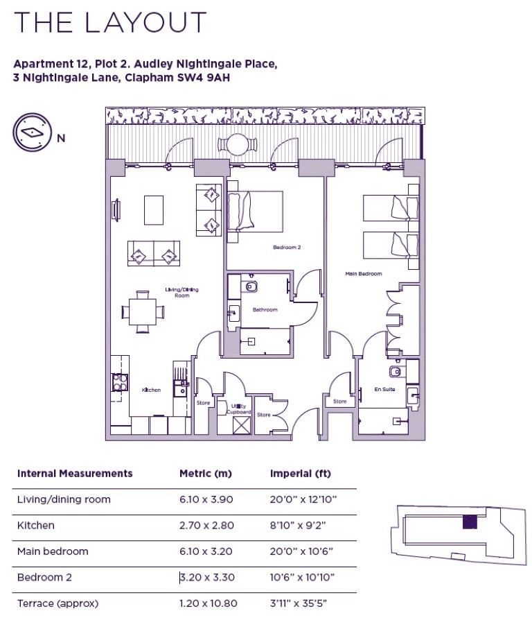 Apartment 12, Nightingale Lane, London floorplan