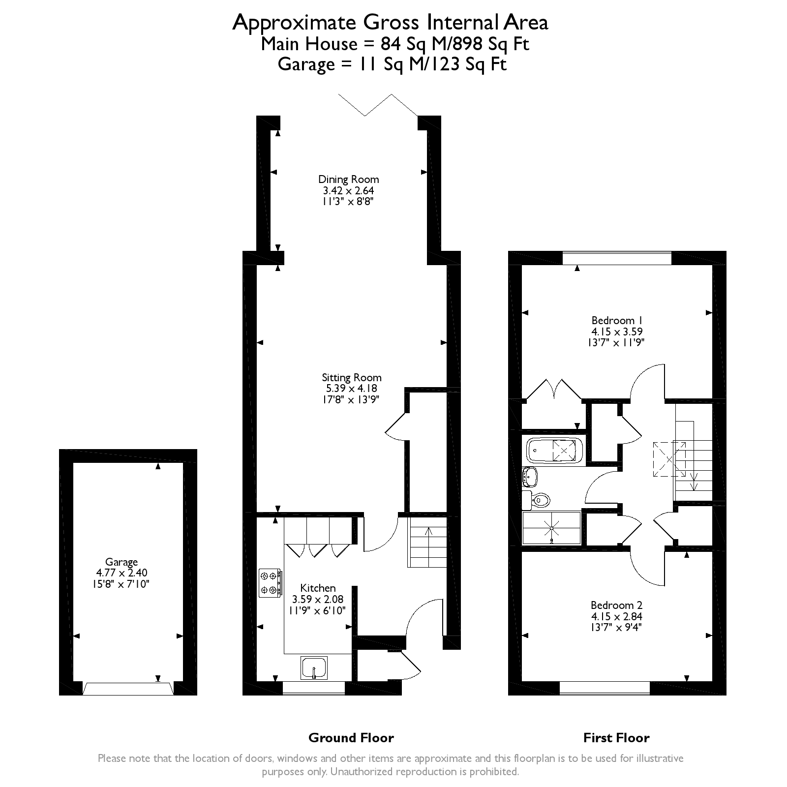 2 Bedrooms Terraced house for sale in Taylors Crescent, Cranleigh GU6