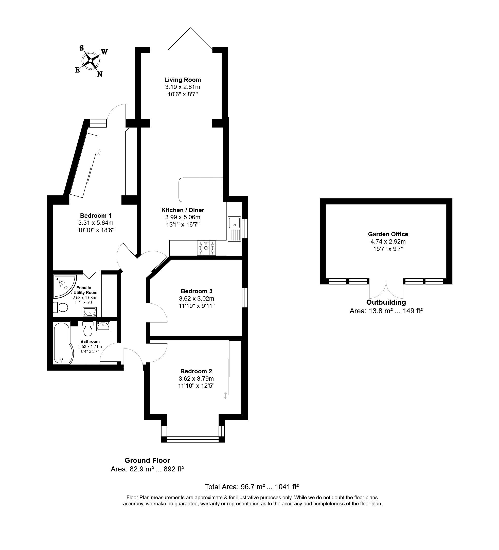Ground floor flat 15, St. Albans Road, Barnet floorplan