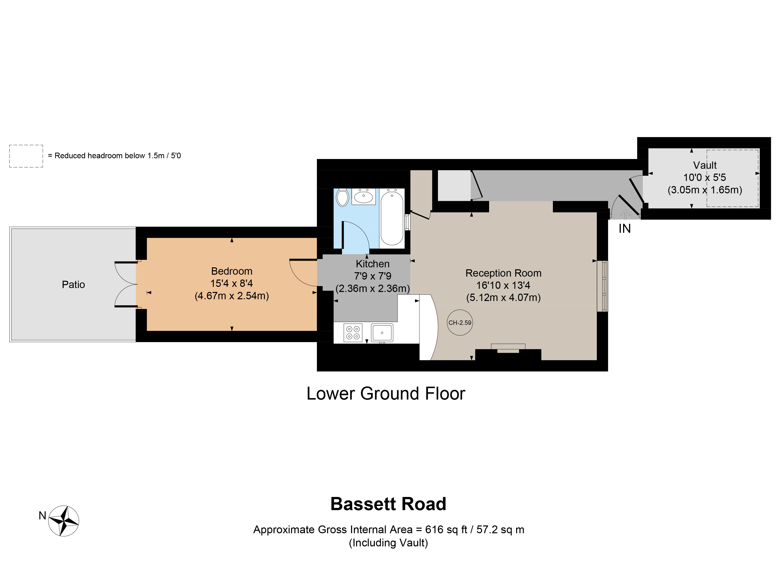 Flat 2, 36, Bassett Road, London floorplan