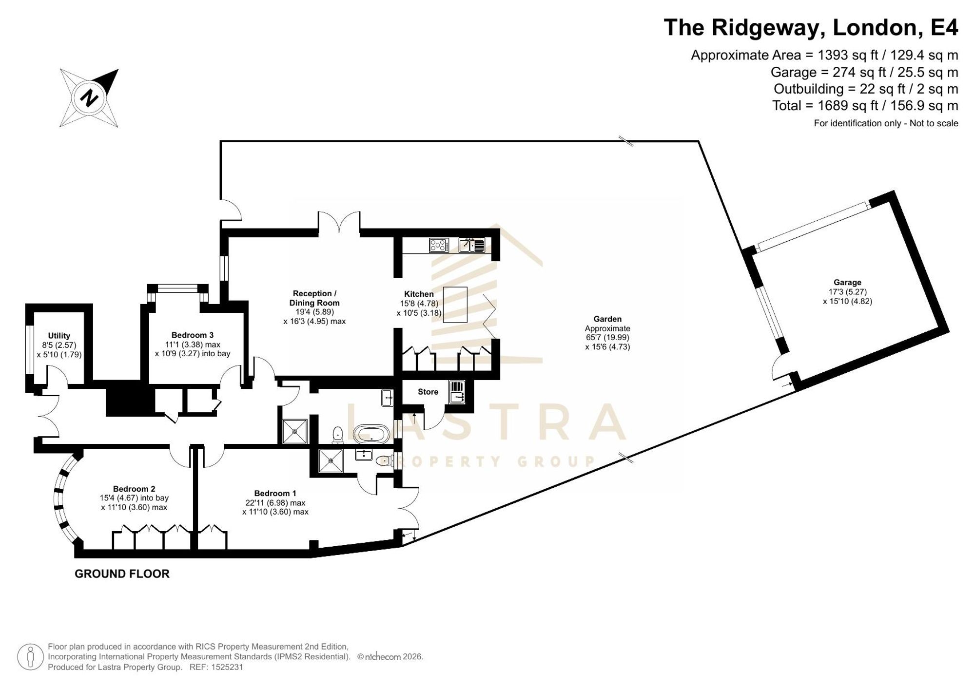 128 The Ridgeway, London floorplan
