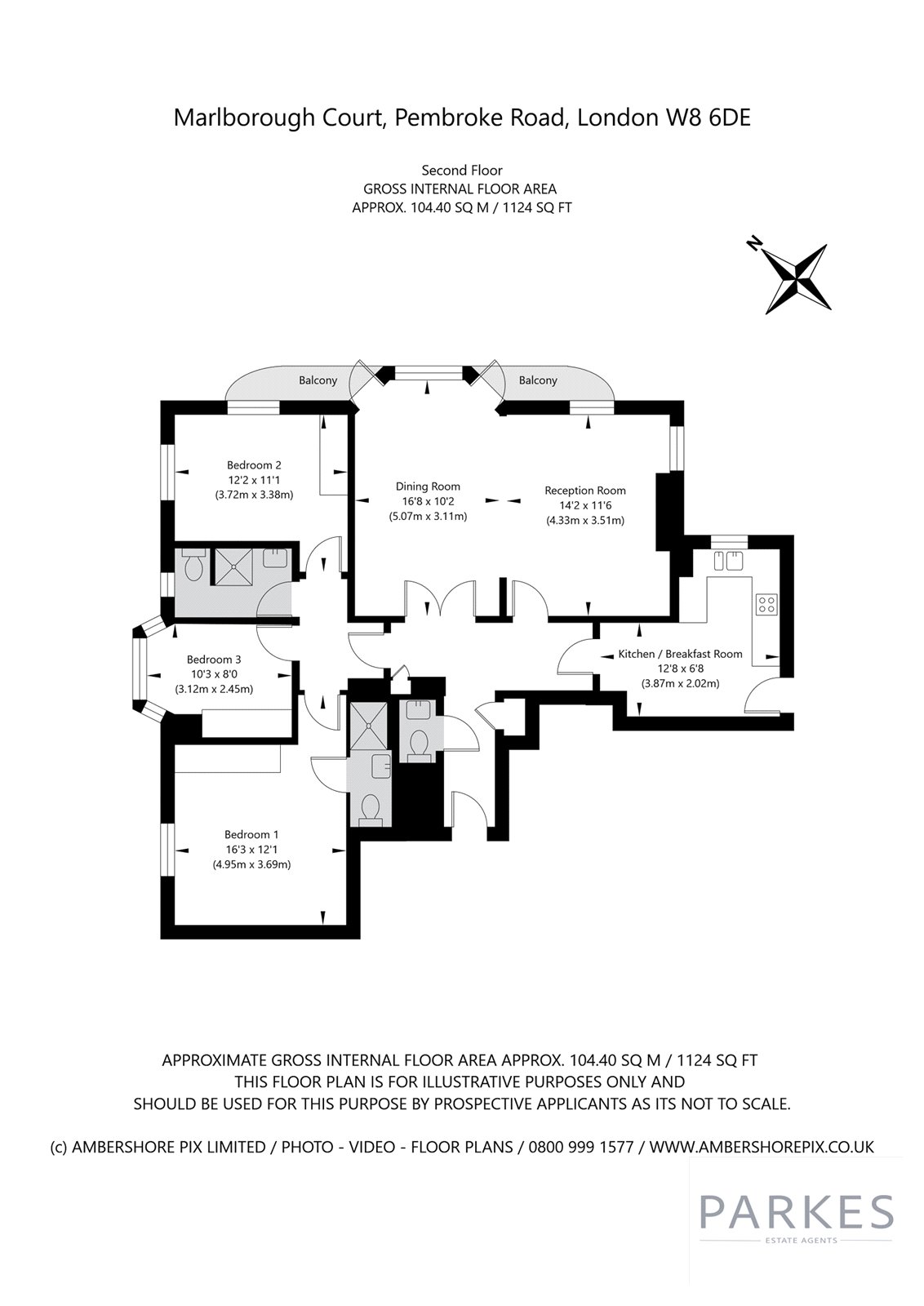 Flat 11, Marlborough Court,, Pembroke Road, London floorplan