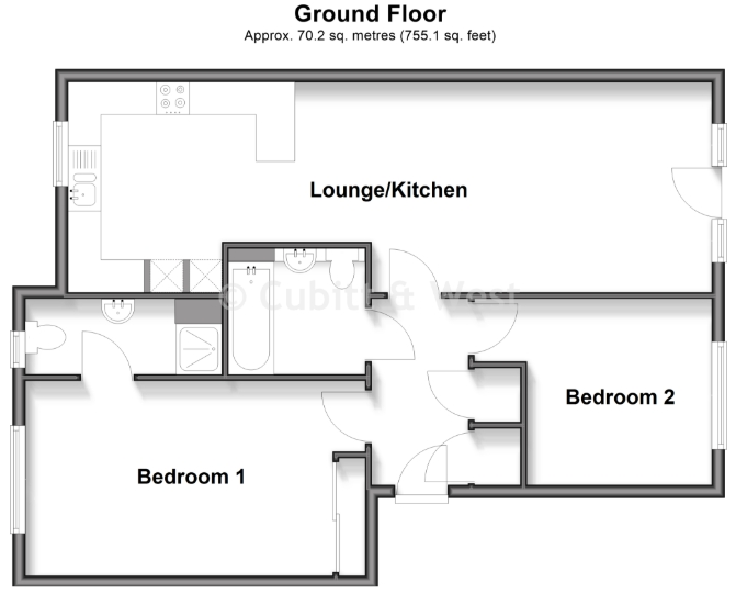 5, The Quadrangle, Lumley Road, Horley floorplan