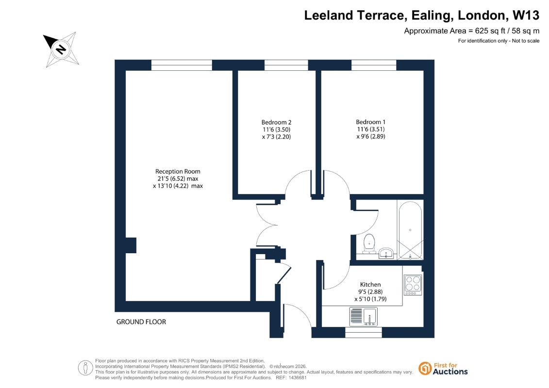 Flat 3, Waterford Court, Leeland Terrace, London floorplan