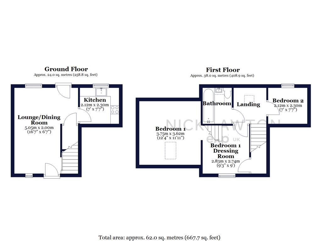 3, Church View, Southwell floorplan