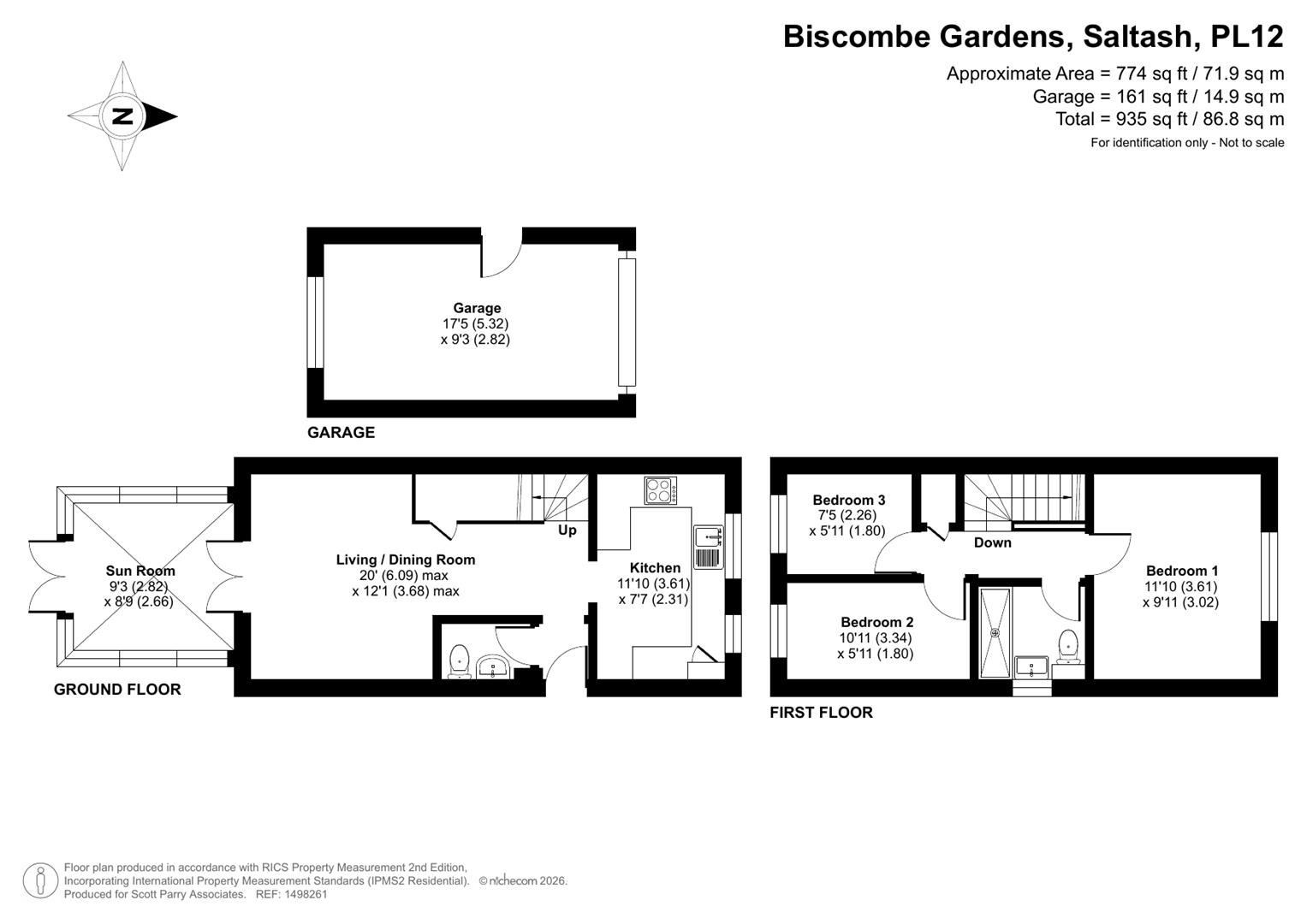 8, Biscombe Gardens, Saltash floorplan