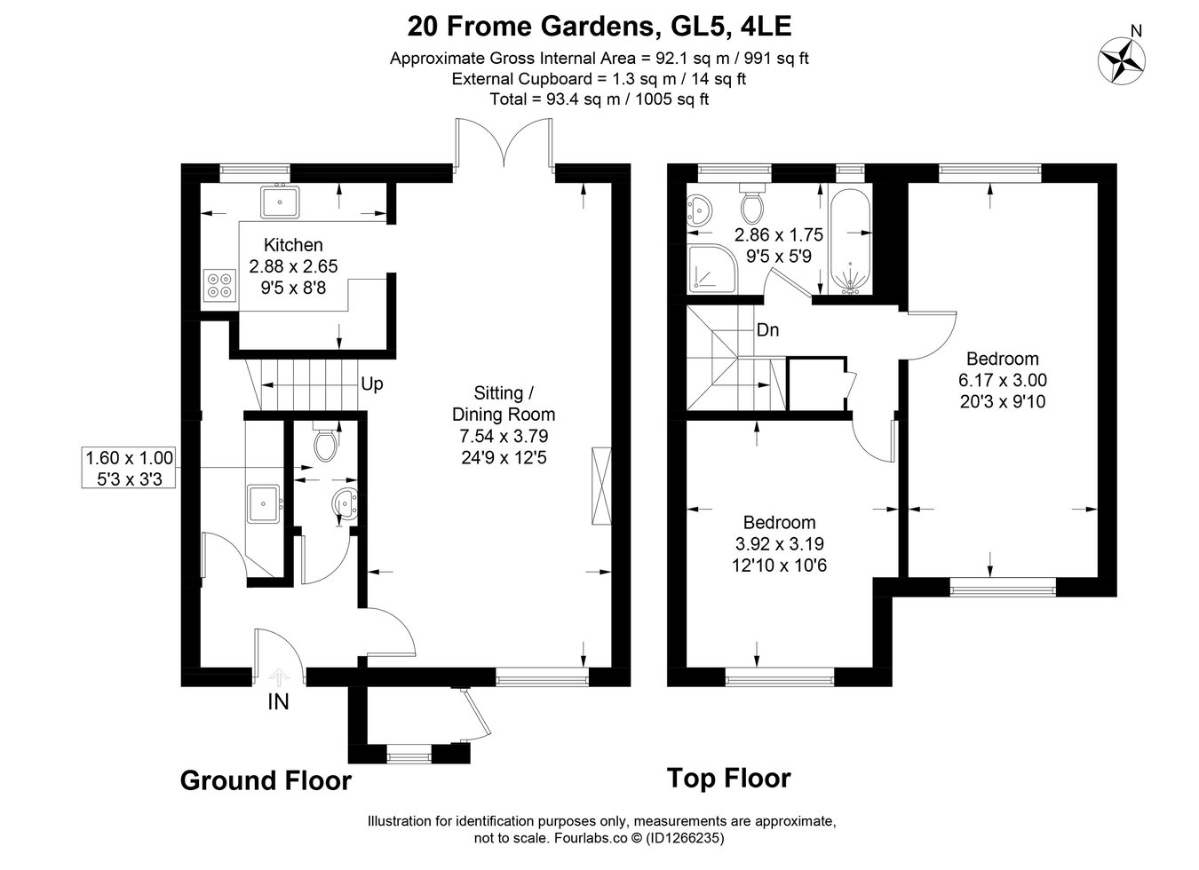 20, Frome Gardens, Stroud floorplan