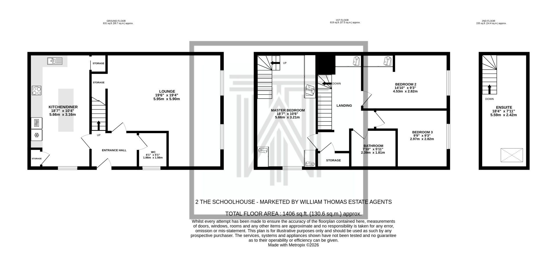 2 The Schoolhouse, Crowthorn Road, North Turton floorplan