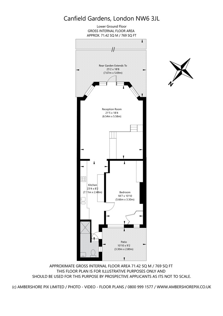 41B,, Canfield Gardens, London floorplan