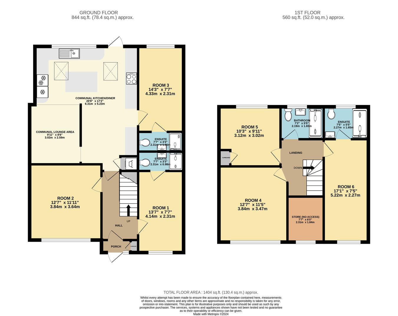Room 6, 24, Garden Close, Ashford floorplan