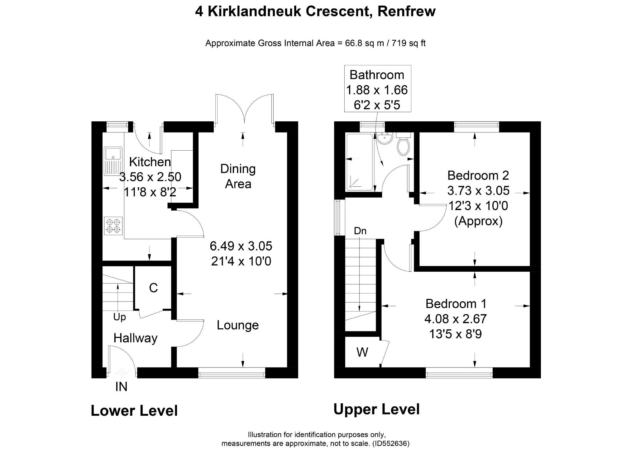 2 Bedrooms End terrace house for sale in Kirklandneuk Crescent, Renfrew PA4