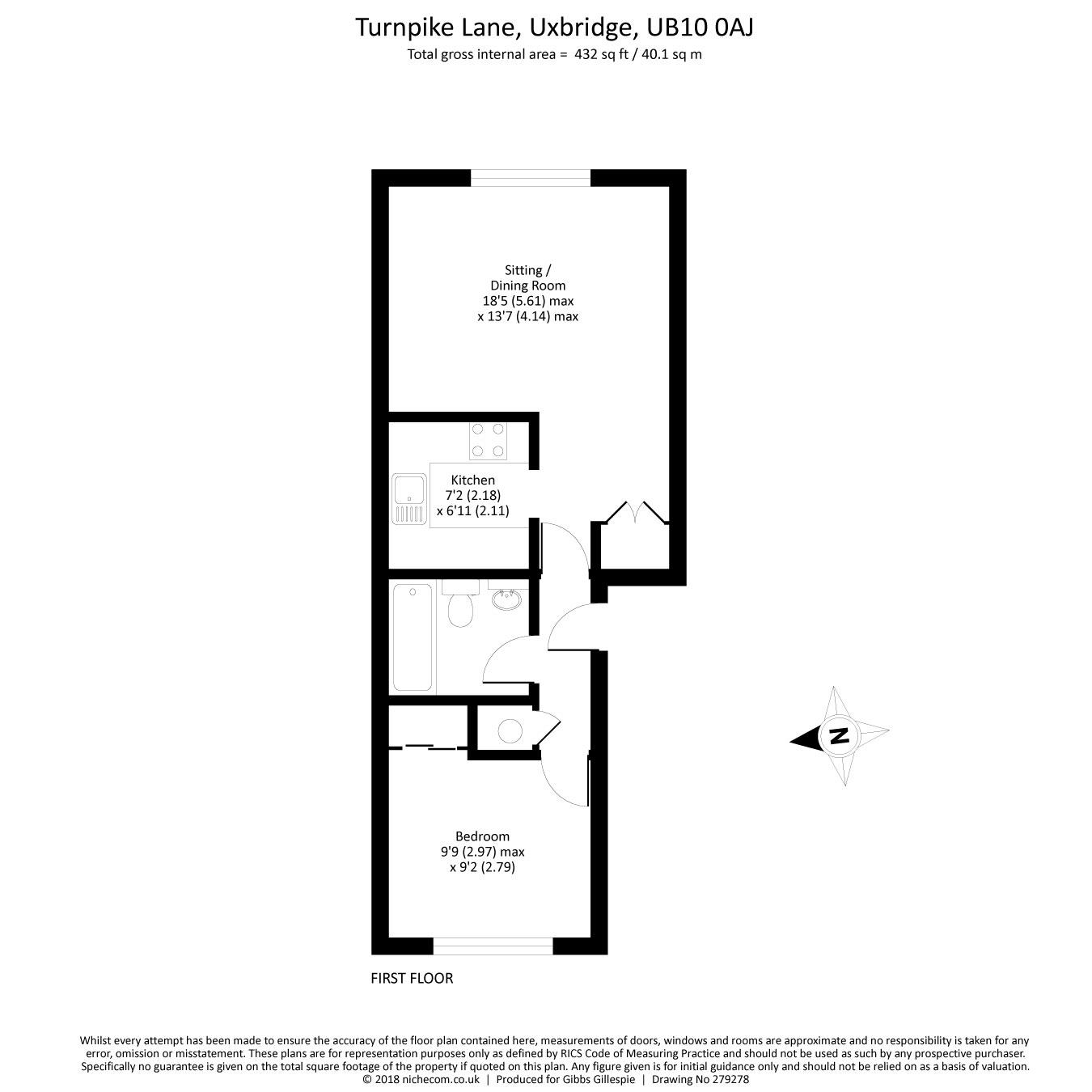 1 Bedrooms Flat to rent in Turnpike Lane, Uxbridge, Middlesex UB10