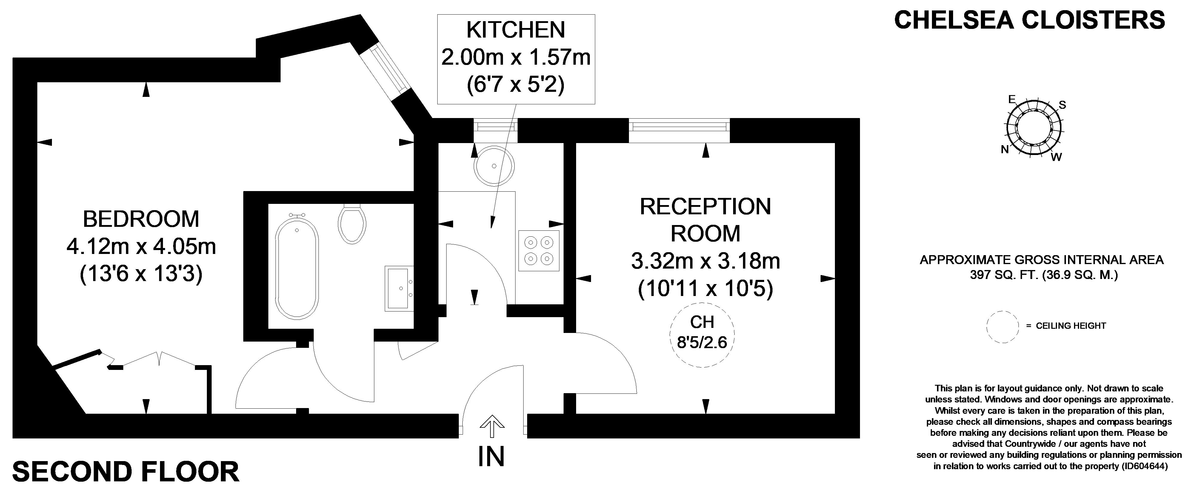 272, Chelsea Cloisters, Sloane Avenue, London floorplan