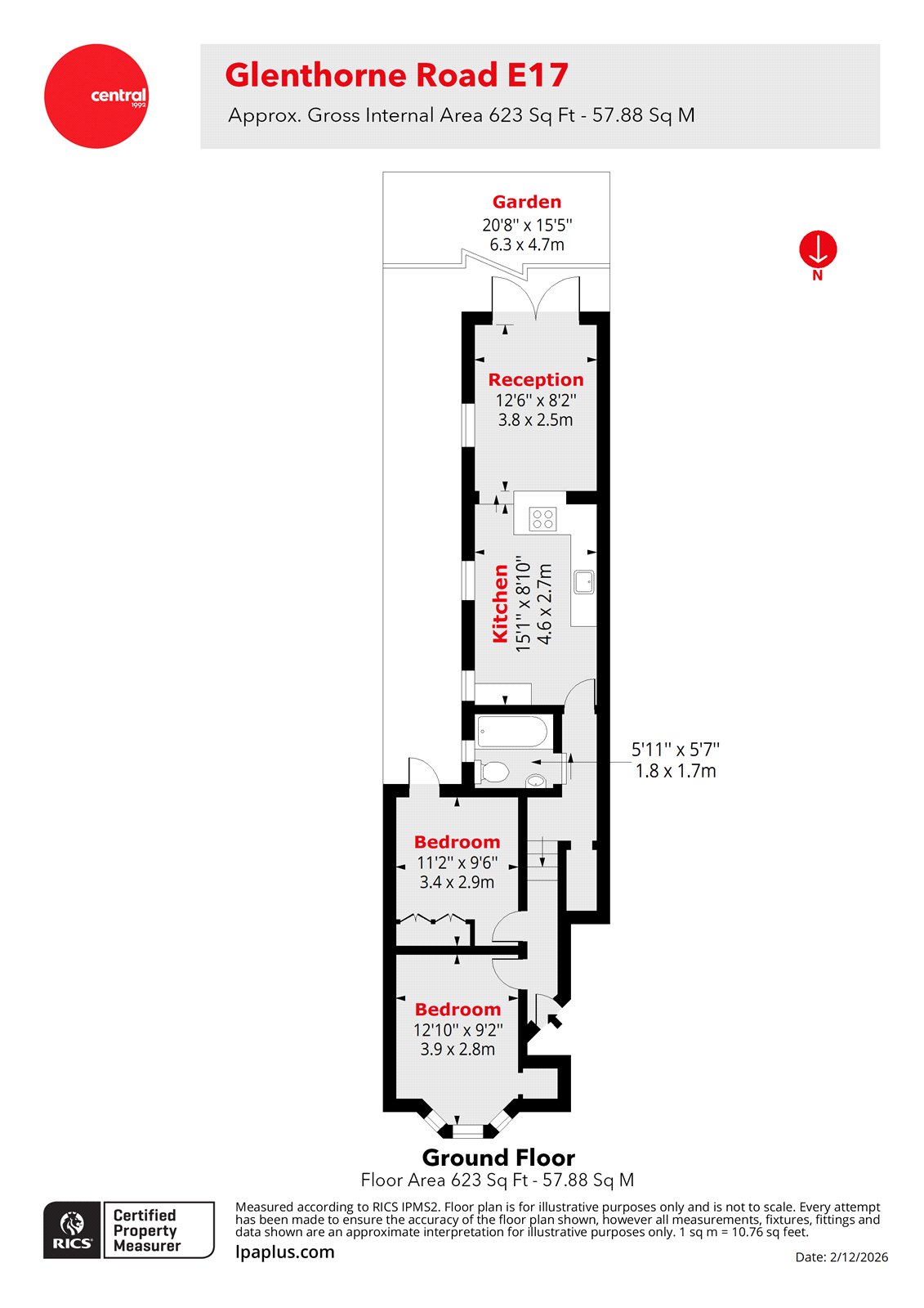 54, Glenthorne Road, London floorplan