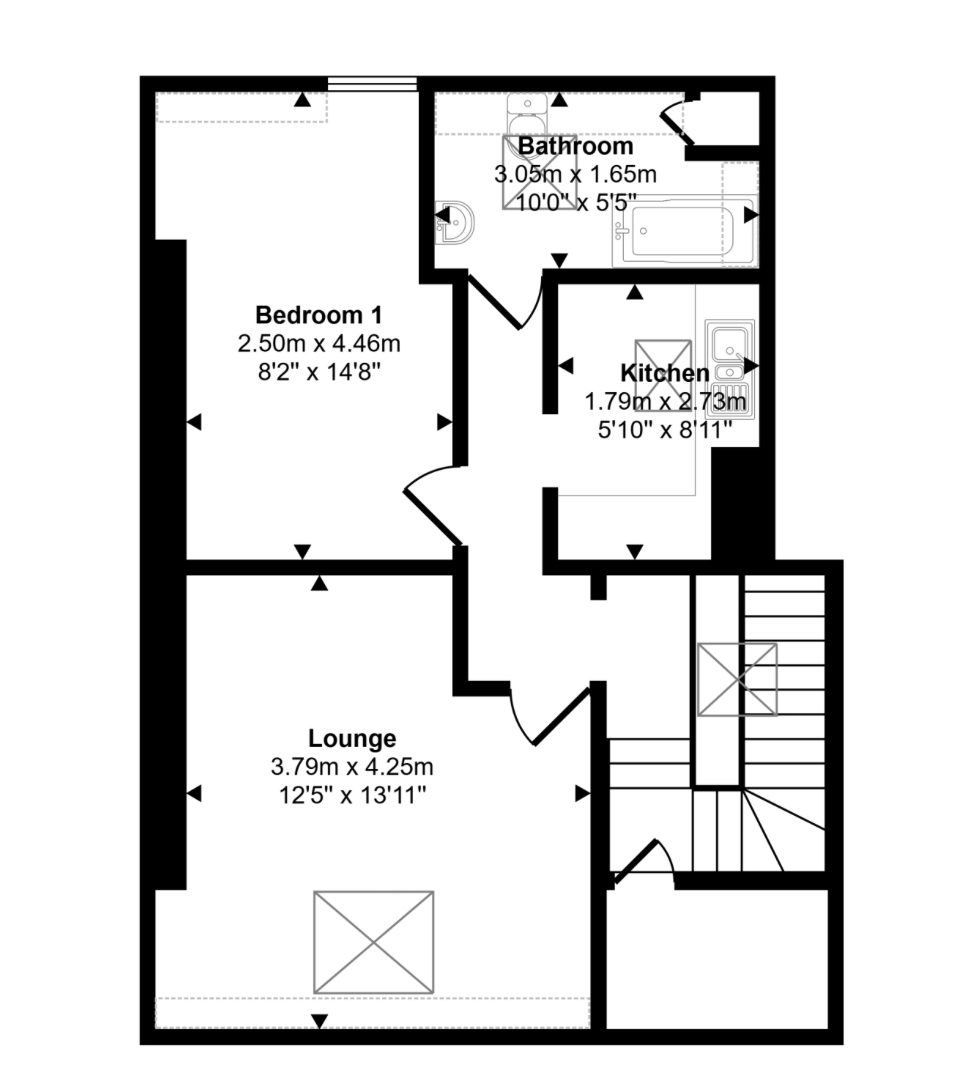 Flat 5, 9, Cornwallis Gardens, Hastings floorplan