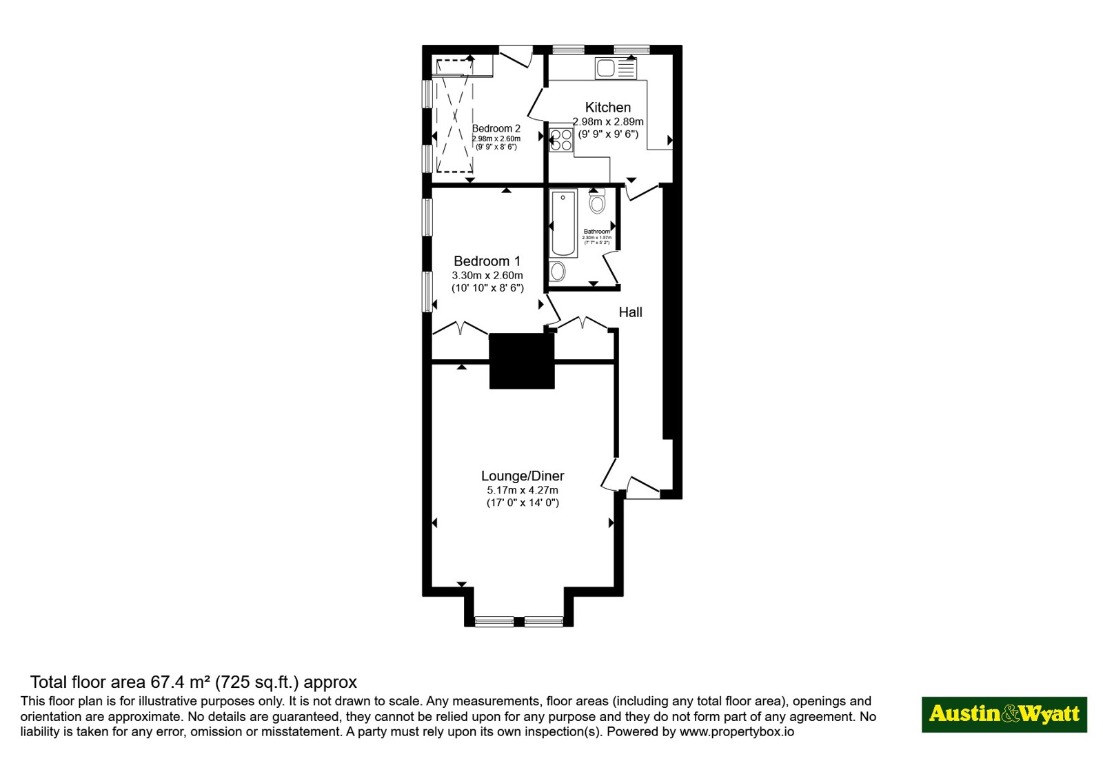 Flat 1, 3, Powell Road, Poole floorplan