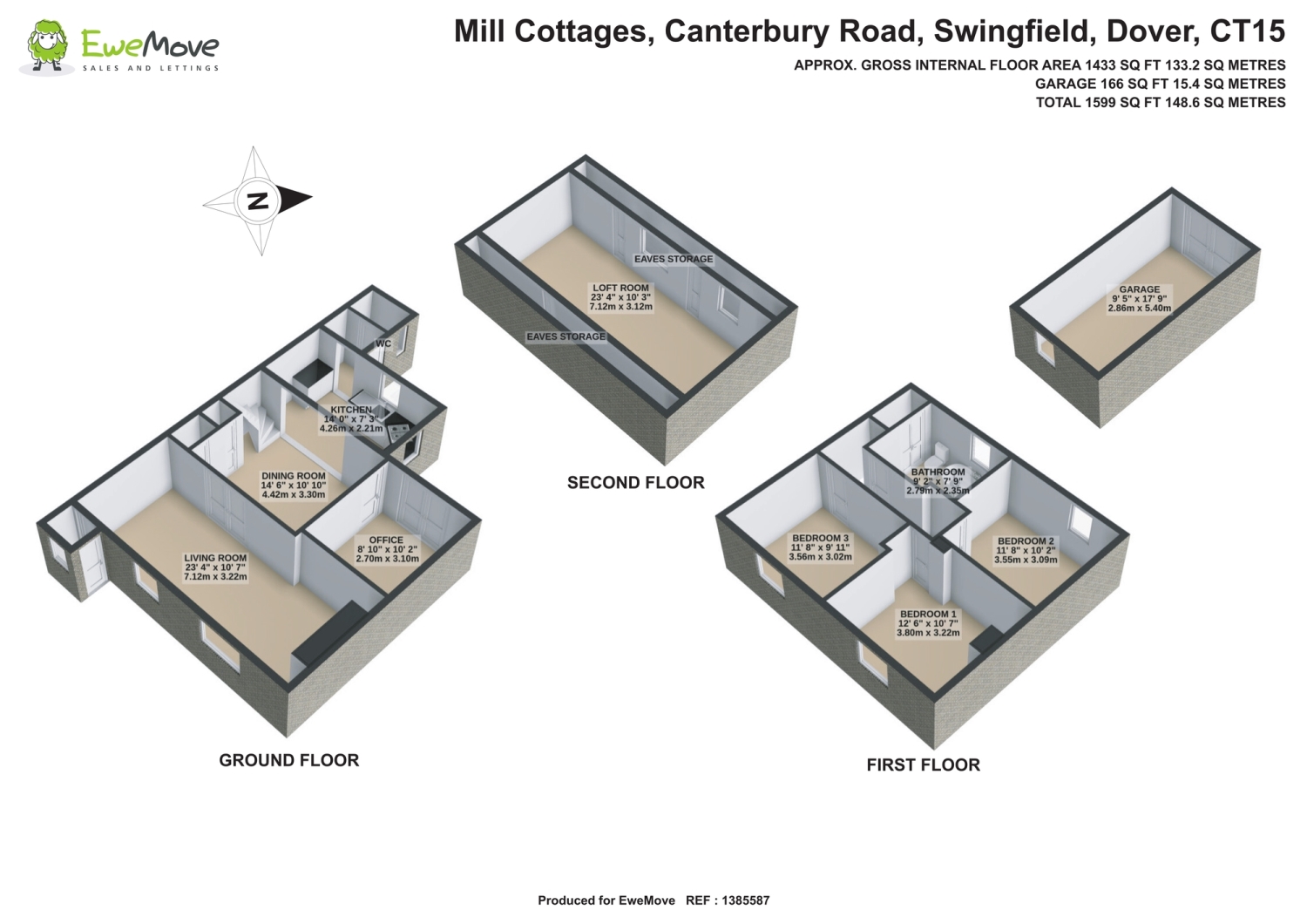 2, Mill Cottages Canterbury Road, Dover floorplan