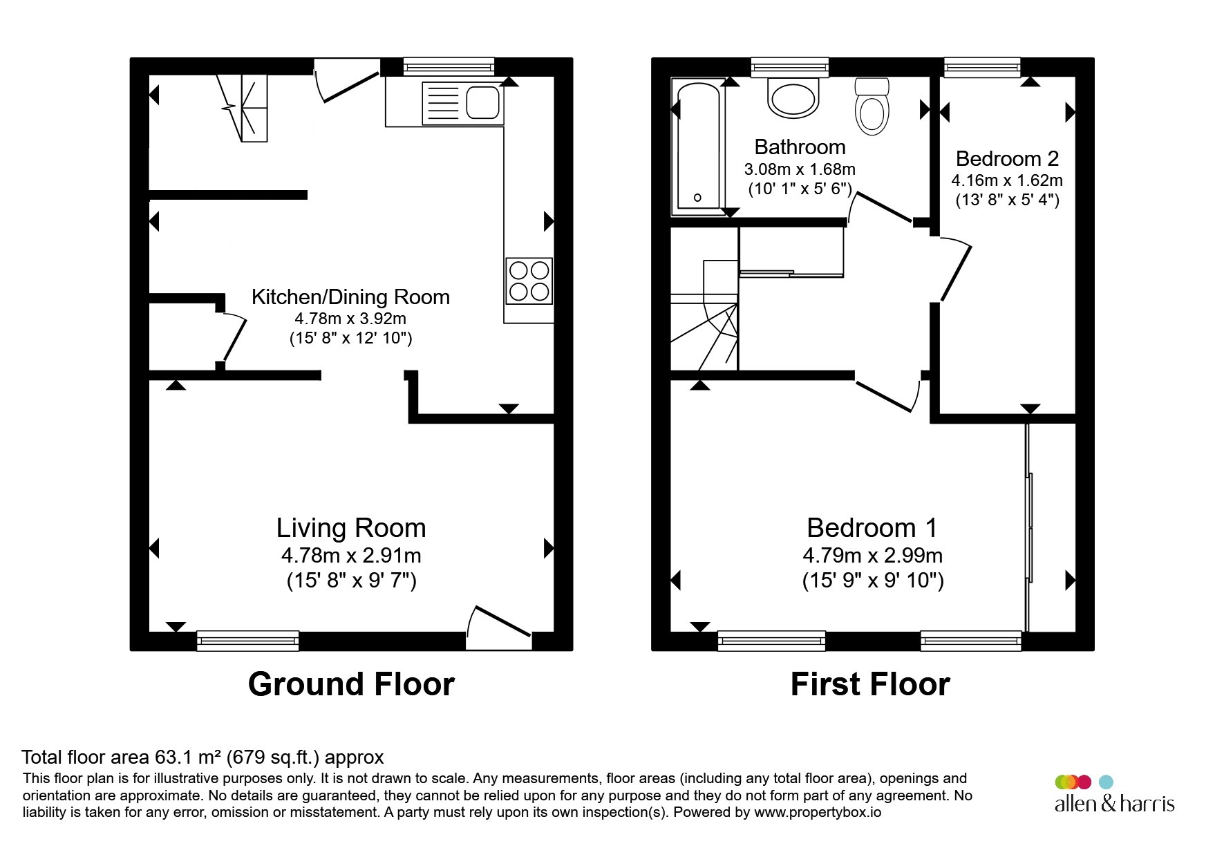 8, Barnard Court, Wells floorplan