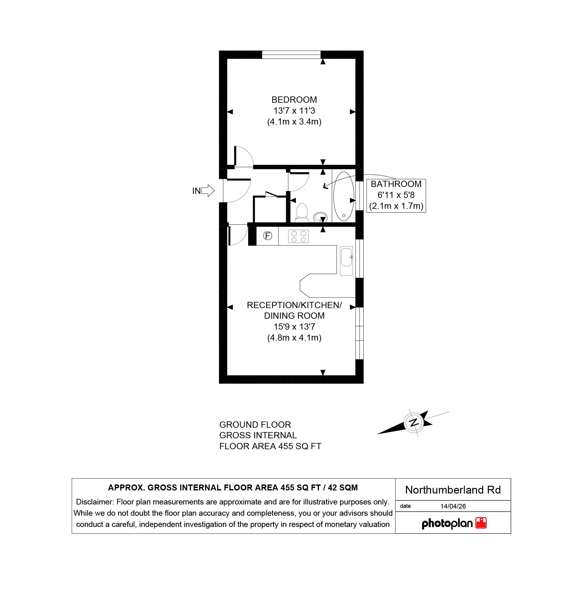 9, Northumberland Road, London floorplan