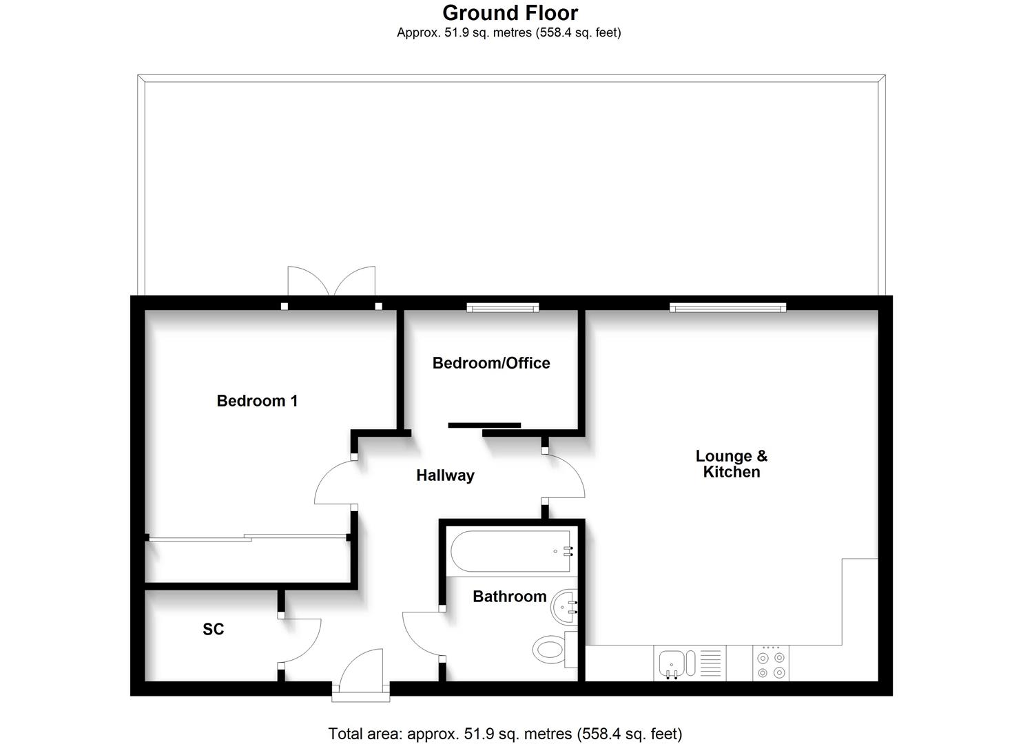 Flat 8, Brickdale House, Swingate, Stevenage floorplan