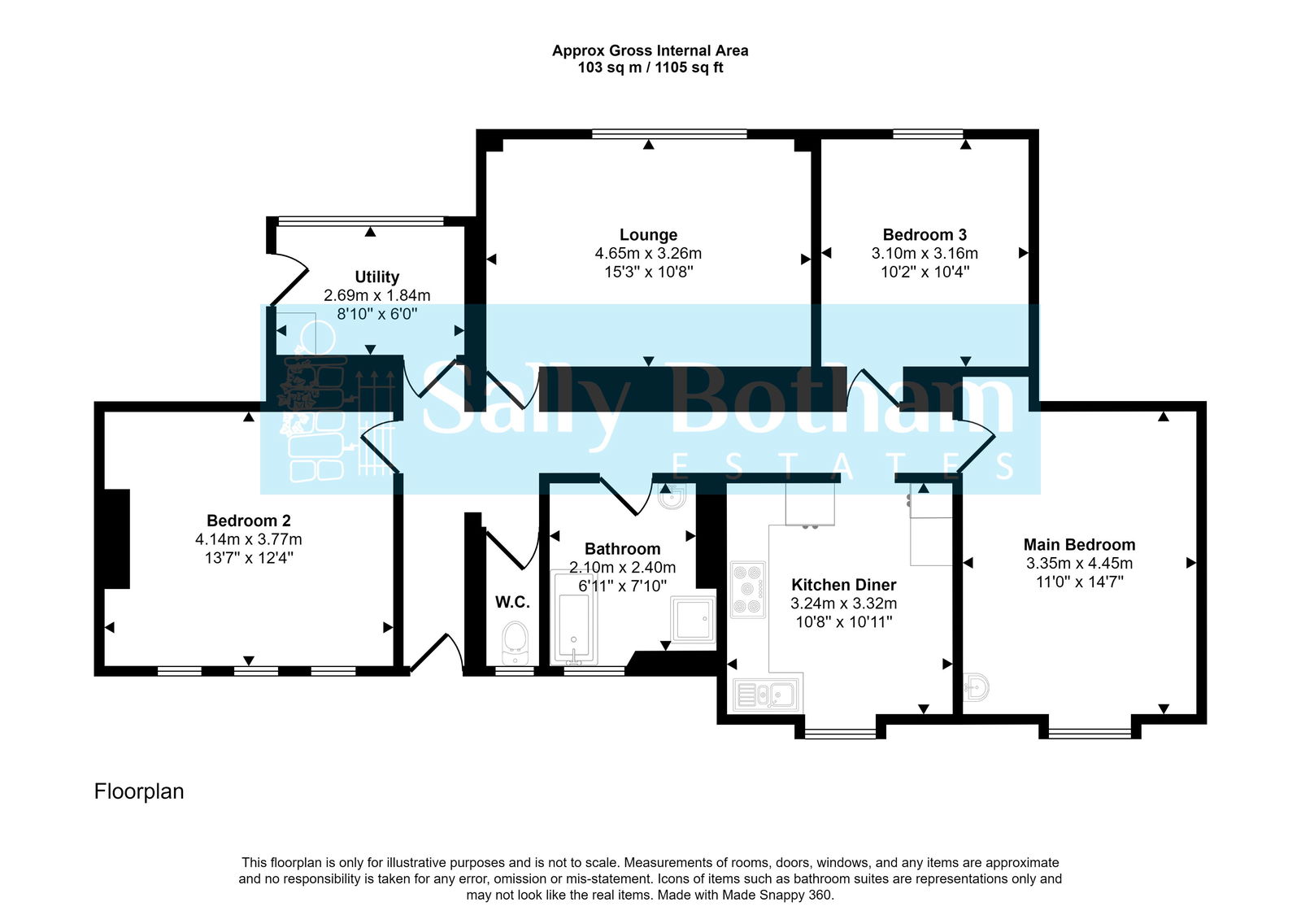 8, Ambervale Flats,8, Moor Road, Chesterfield floorplan