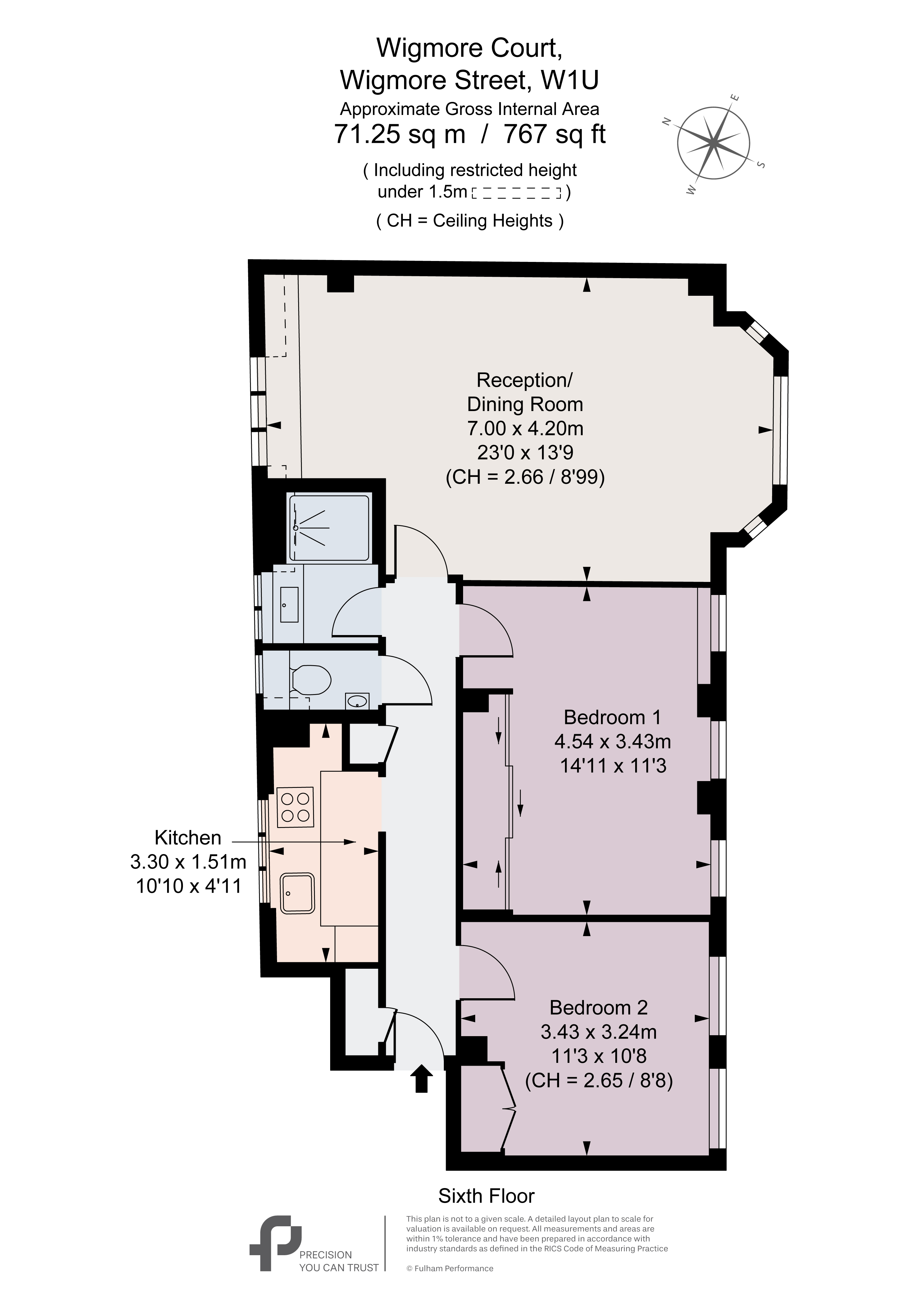 Flat 22, Wigmore Court, 120, Wigmore Street, London floorplan