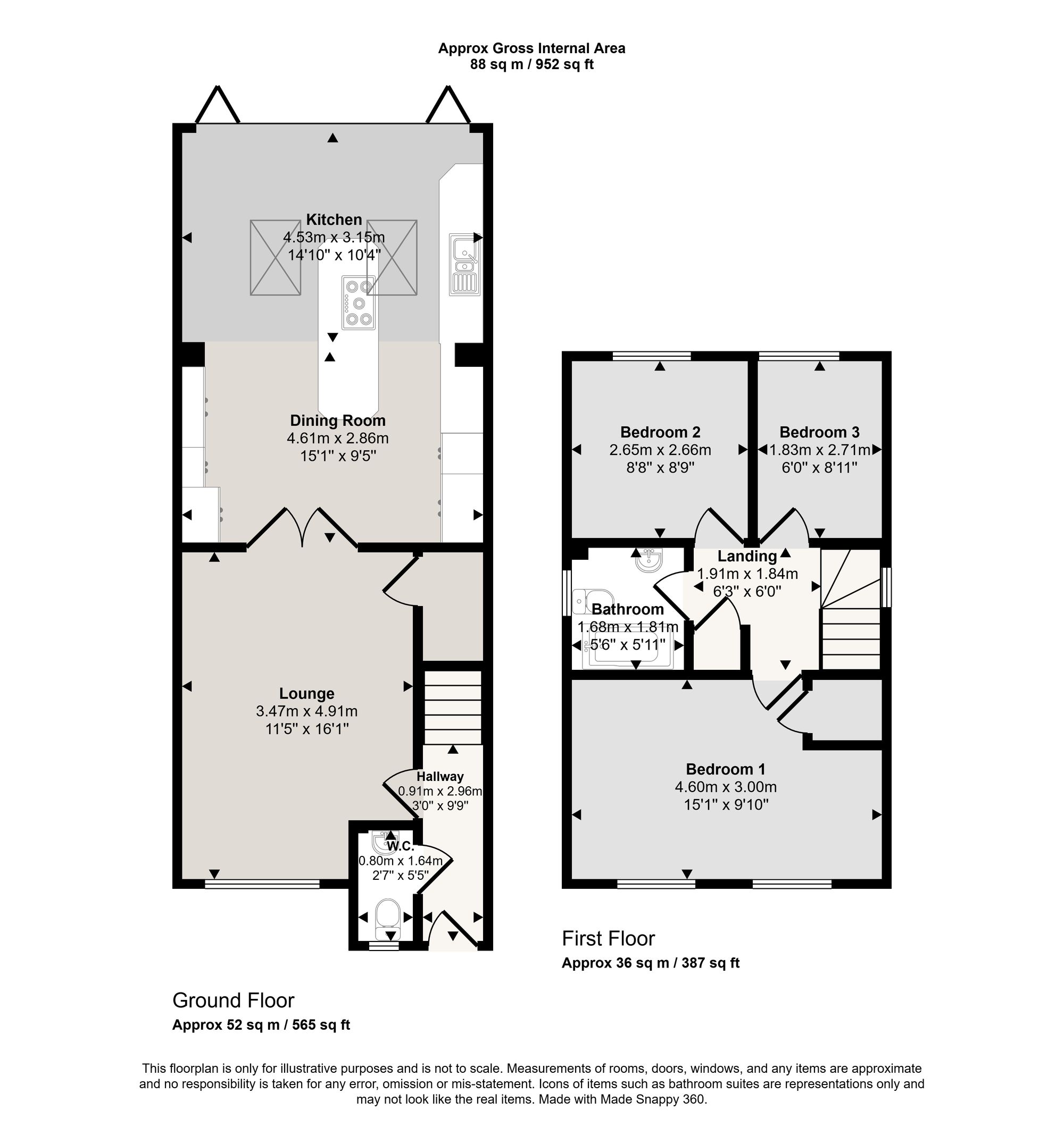3 Buttermill Close, Manchester floorplan