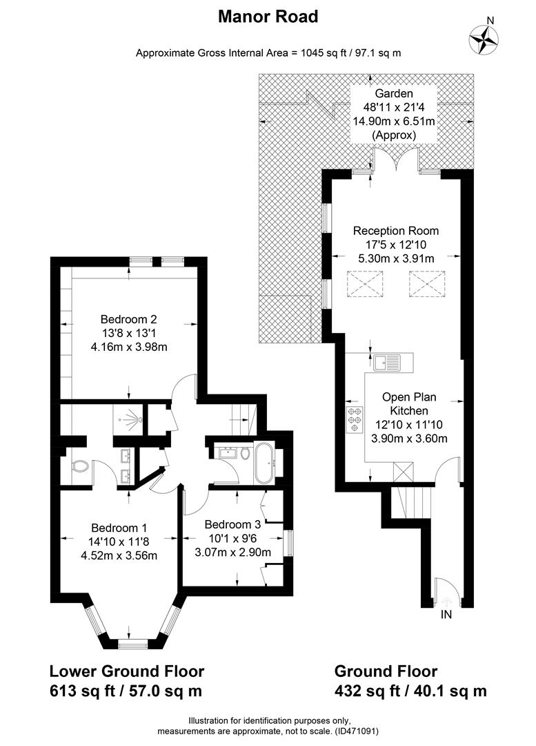 3 Bedrooms Flat to rent in Manor Road, London N16