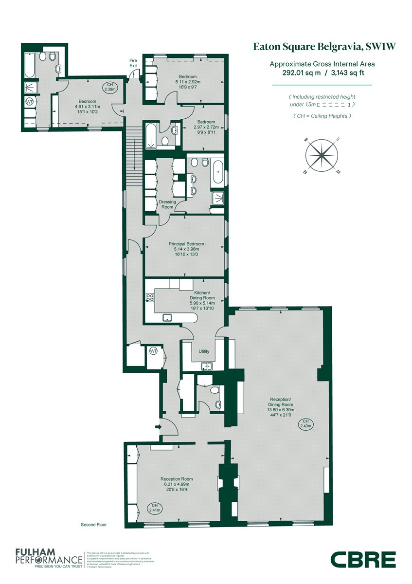 Flat G, 1-4, Eaton Square, Belgravia, London floorplan