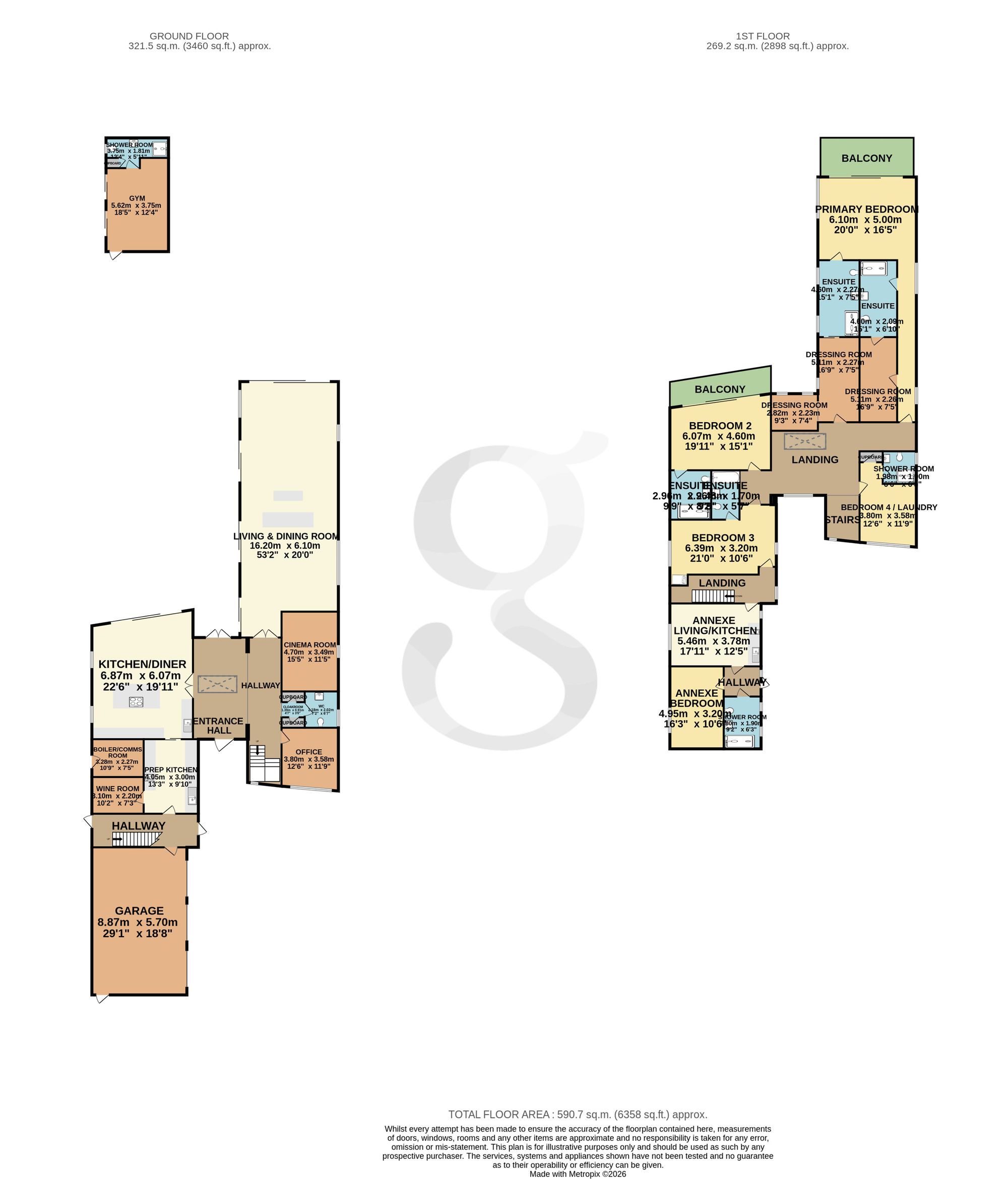 The Hacienda Le Mont Du Coin, Jersey floorplan