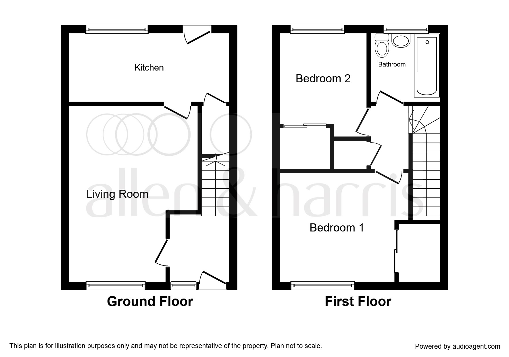 2 Bedrooms Terraced house for sale in Cunningham Drive, Giffnock, Glasgow G46
