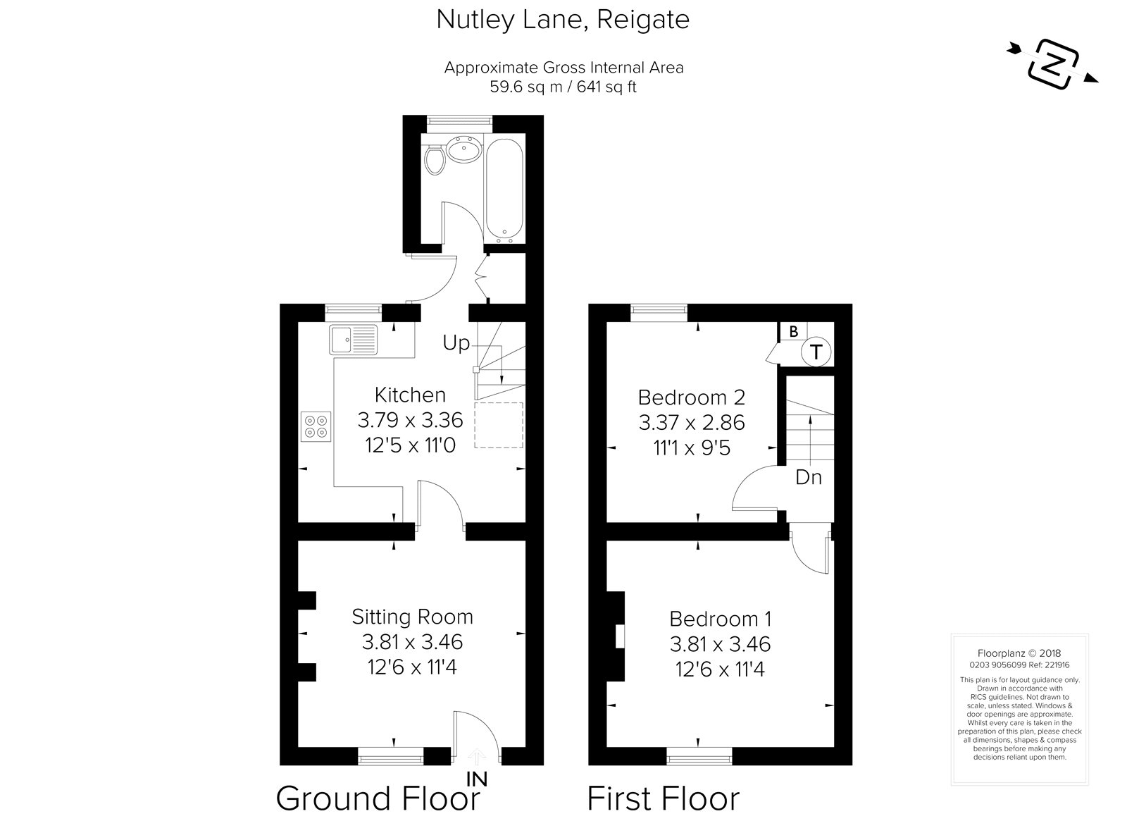 2 Bedrooms Terraced house for sale in Nutley Lane, Reigate, Surrey RH2