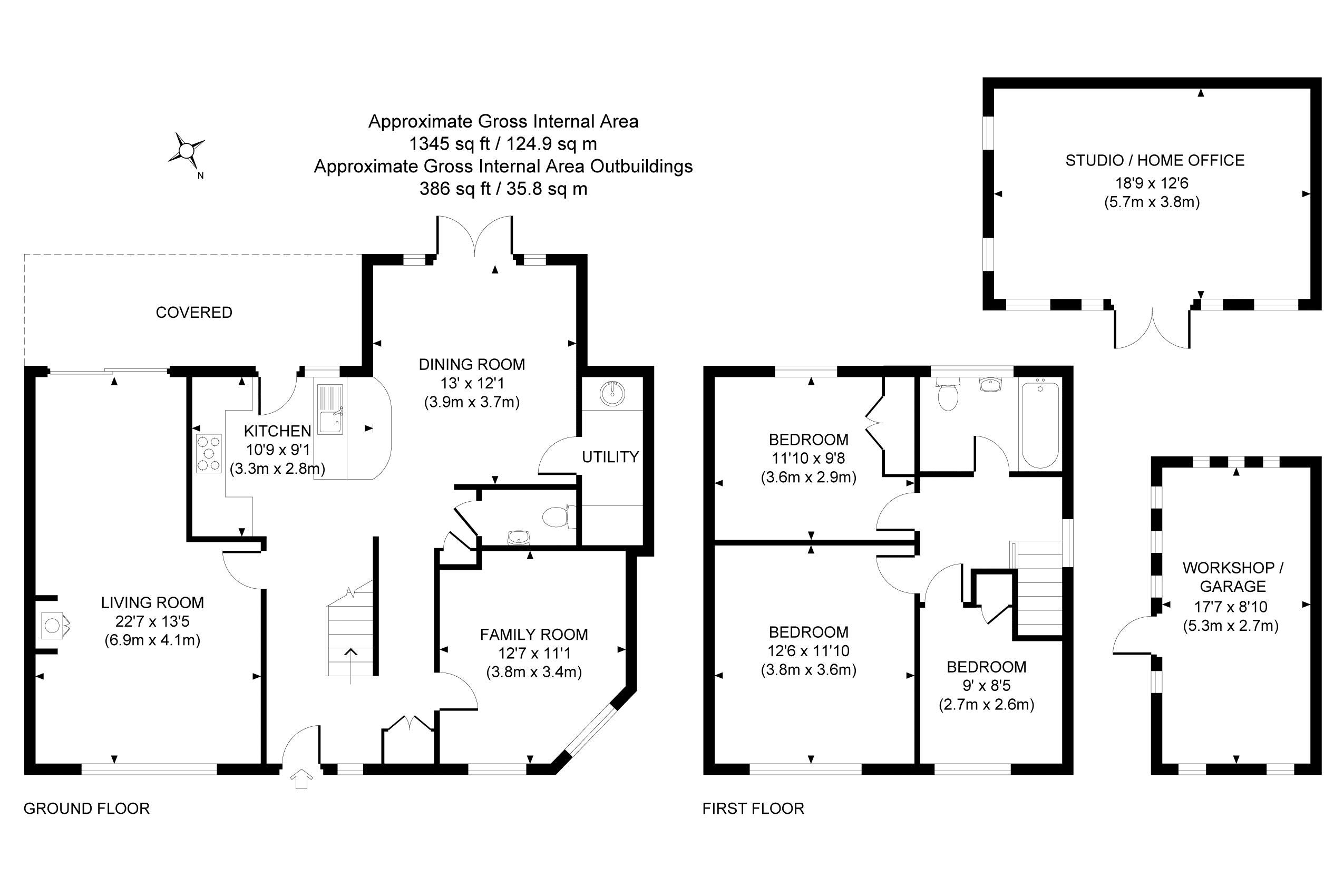 Eastwick Park Avenue, Bookham, Leatherhead KT23, 3 bedroom semi