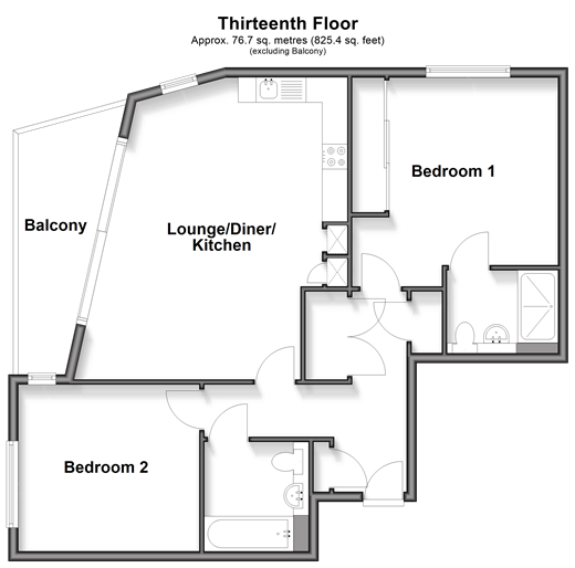 Beck Square, London floorplan