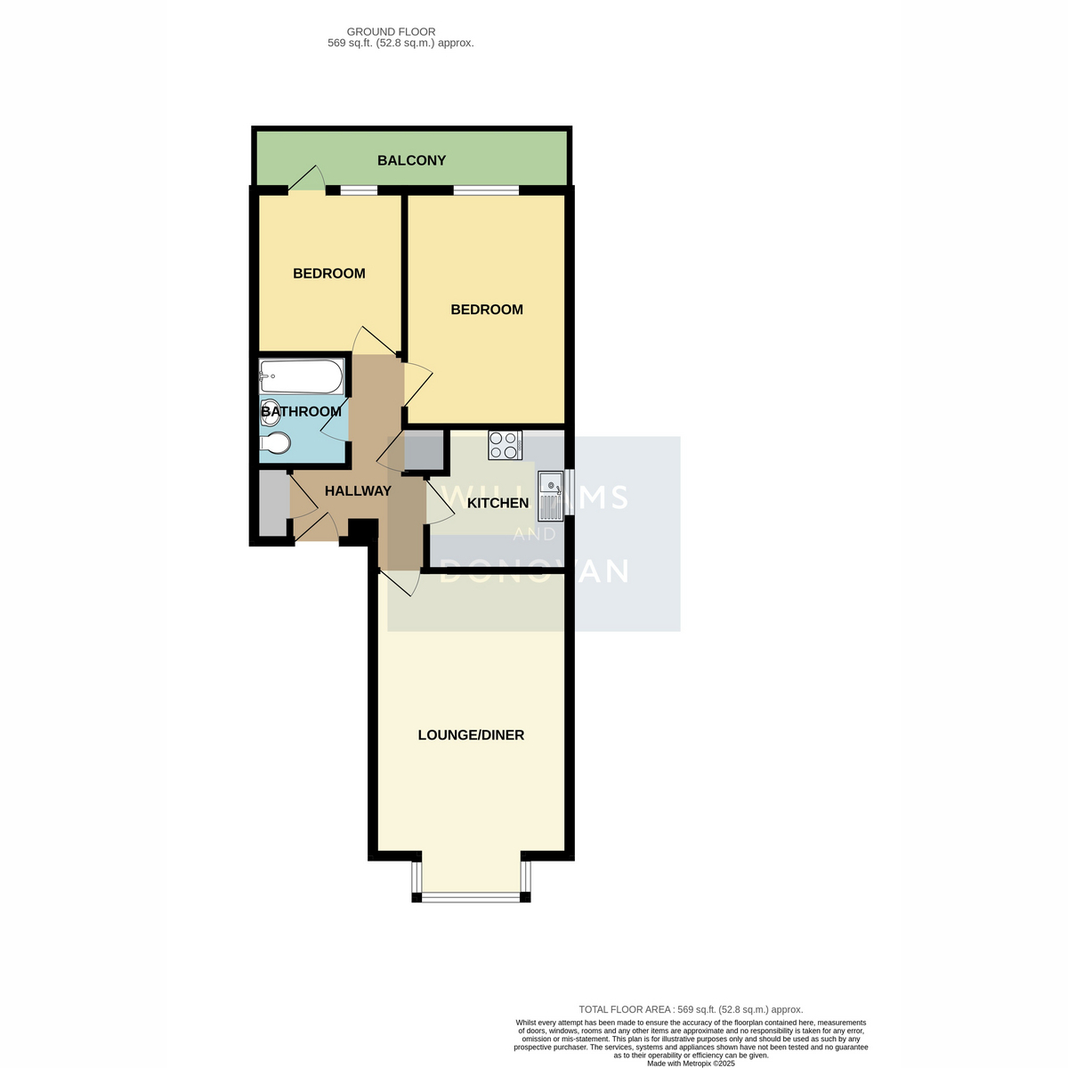 Flat Flat 15, Thames View Court,  627, London Road, Hadleigh floorplan