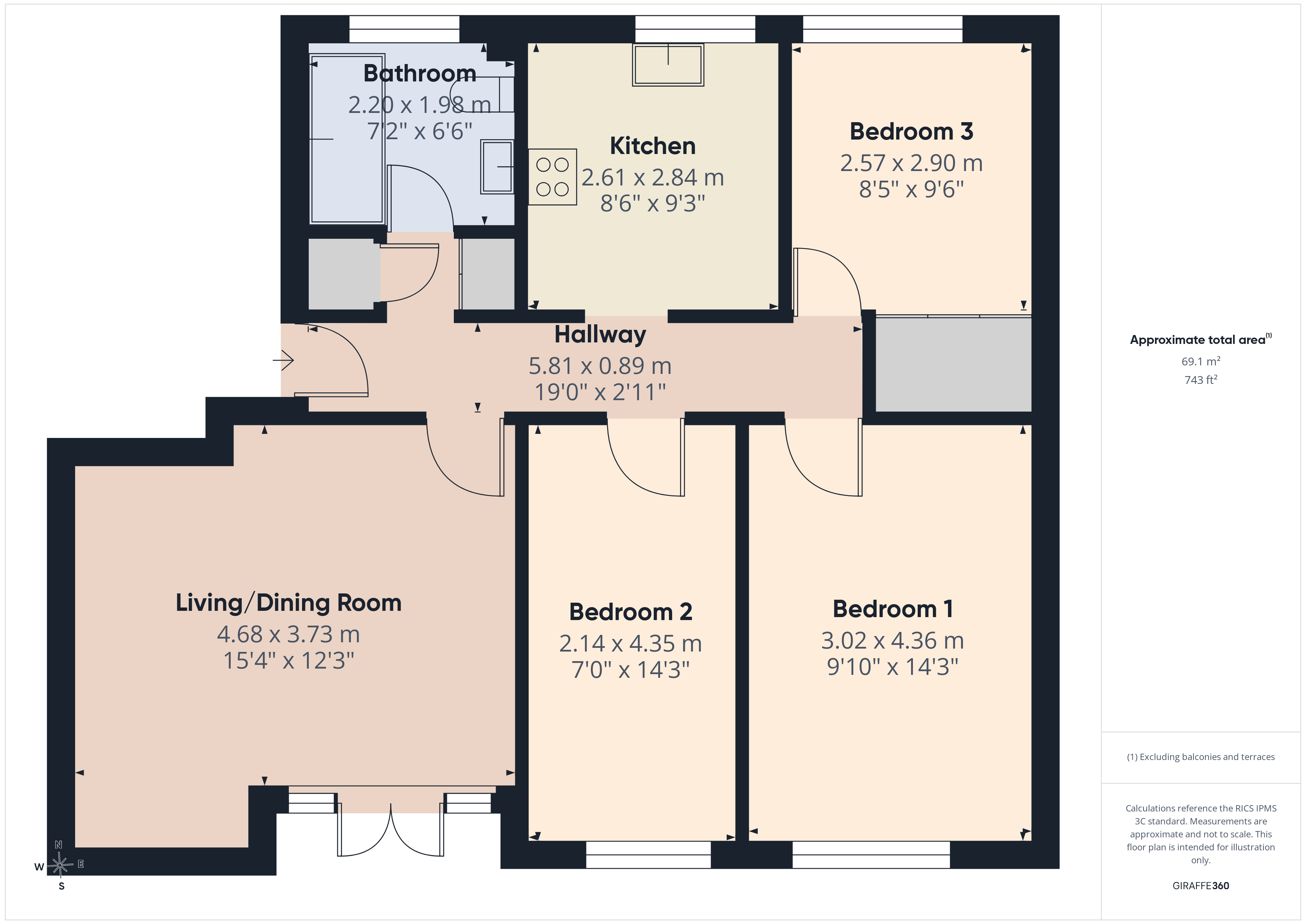 49, Waters Drive, Middlesex floorplan