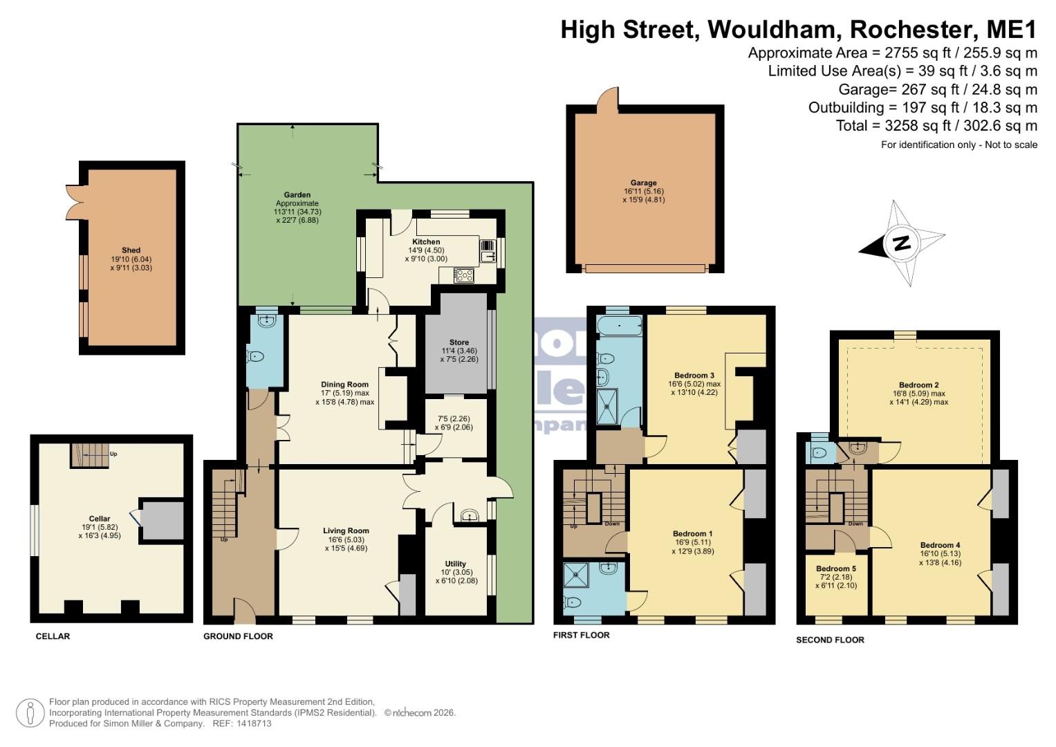 Wouldham Court Farm House, 246, High Street, Rochester floorplan
