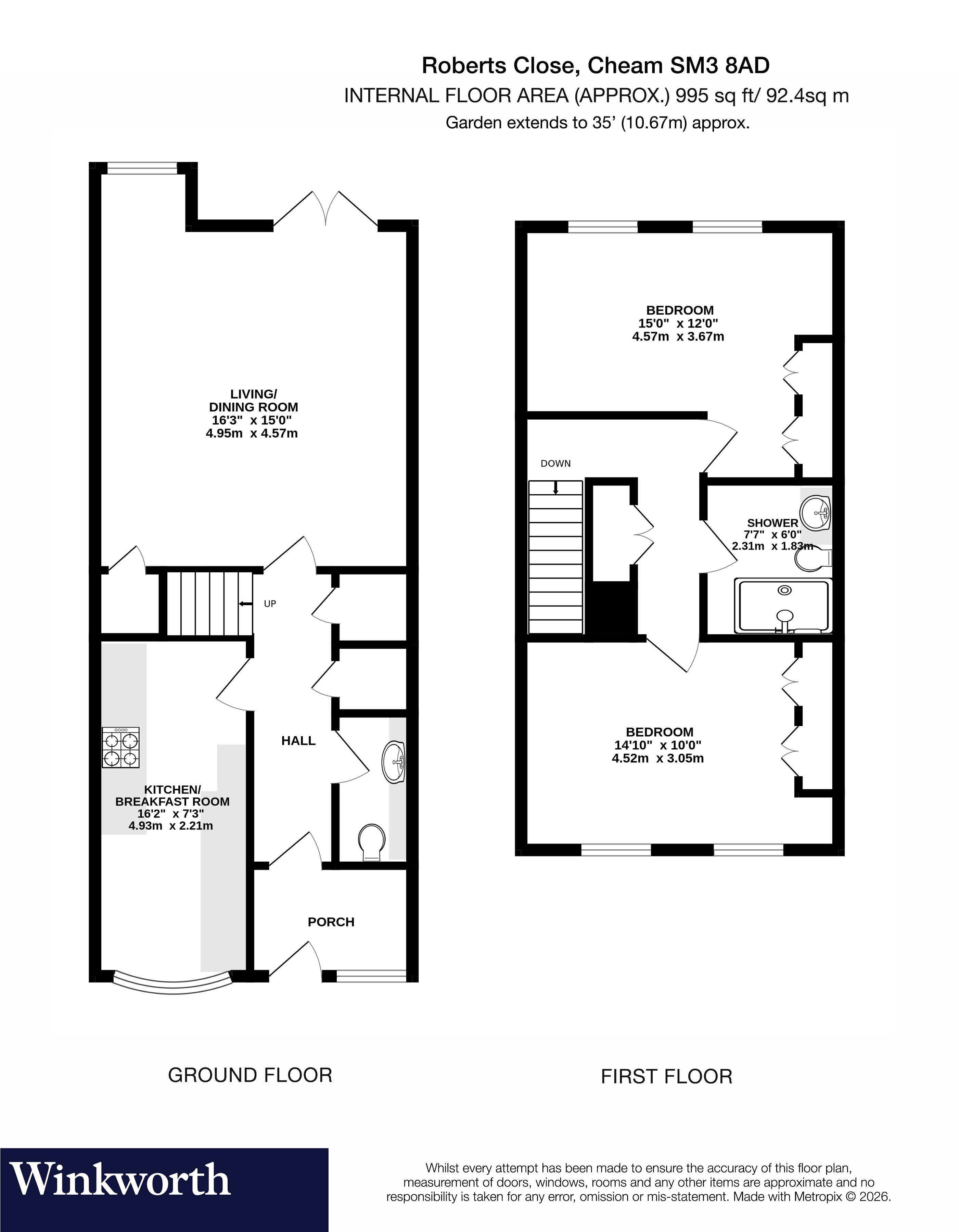 4, Roberts Close, Sutton floorplan