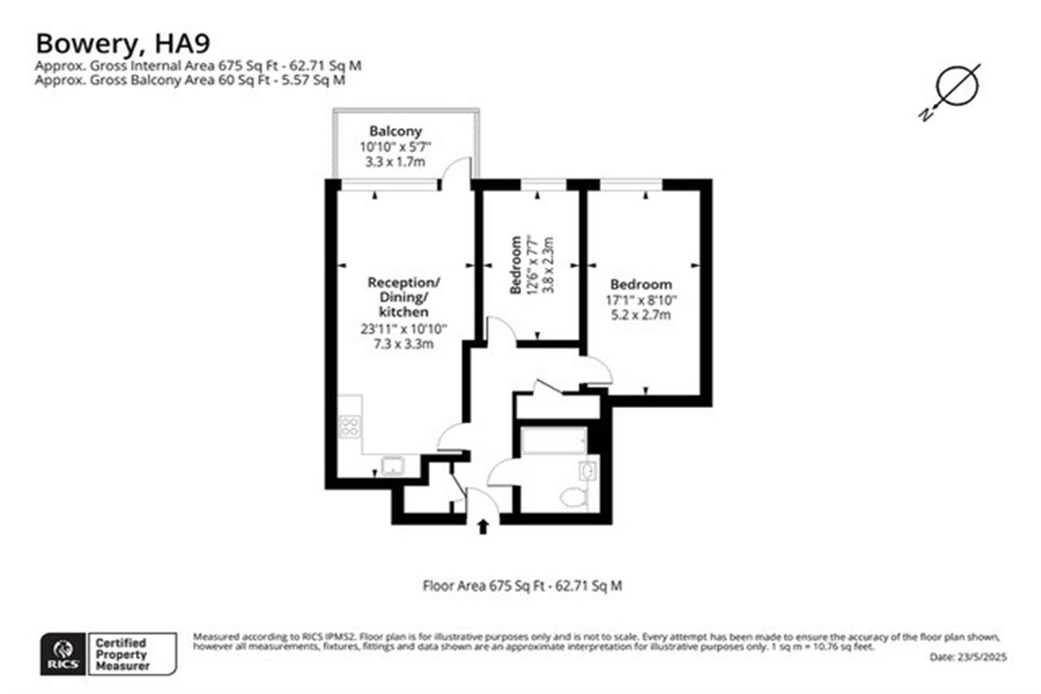 3, Flat 108, Atlantic Crescent, Wembley floorplan