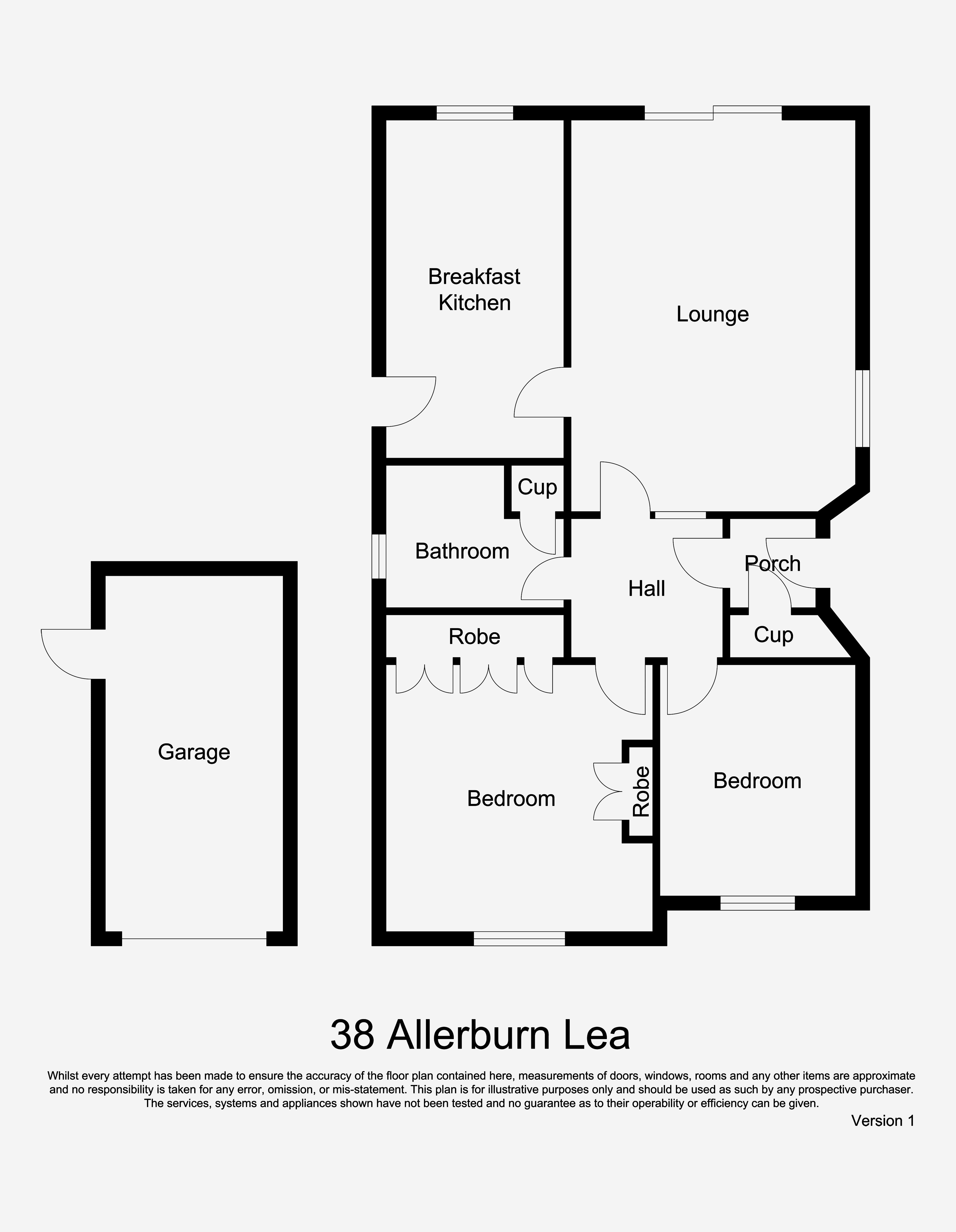 Allerburn Lea, Alnwick NE66, 2 bedroom detached bungalow for sale