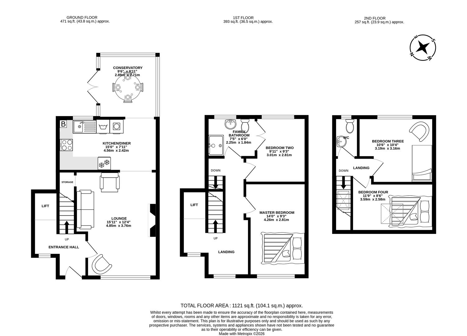 5, Langholm Close, Leyland floorplan