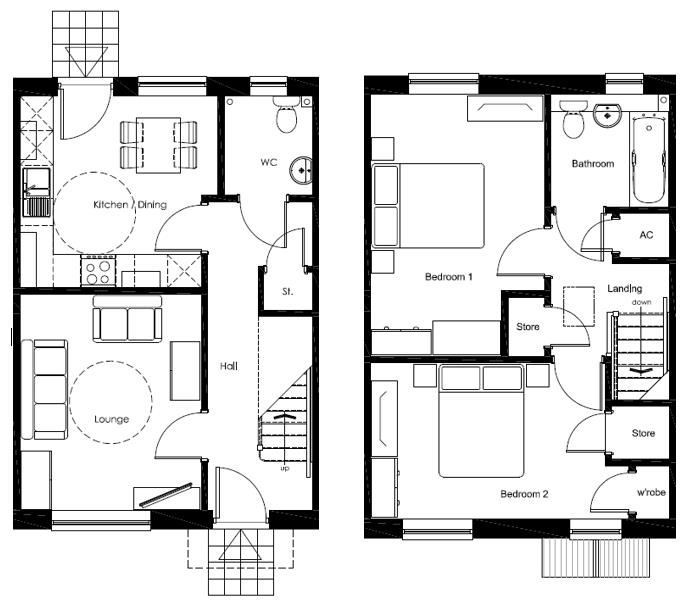 2 Bedrooms Terraced house for sale in Campbell Court, St Nicholas, Vale Of Glamorgan CF5