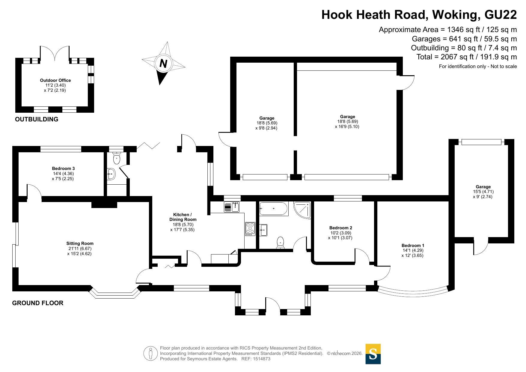 White Hall,, Hook Heath Road, Surrey floorplan