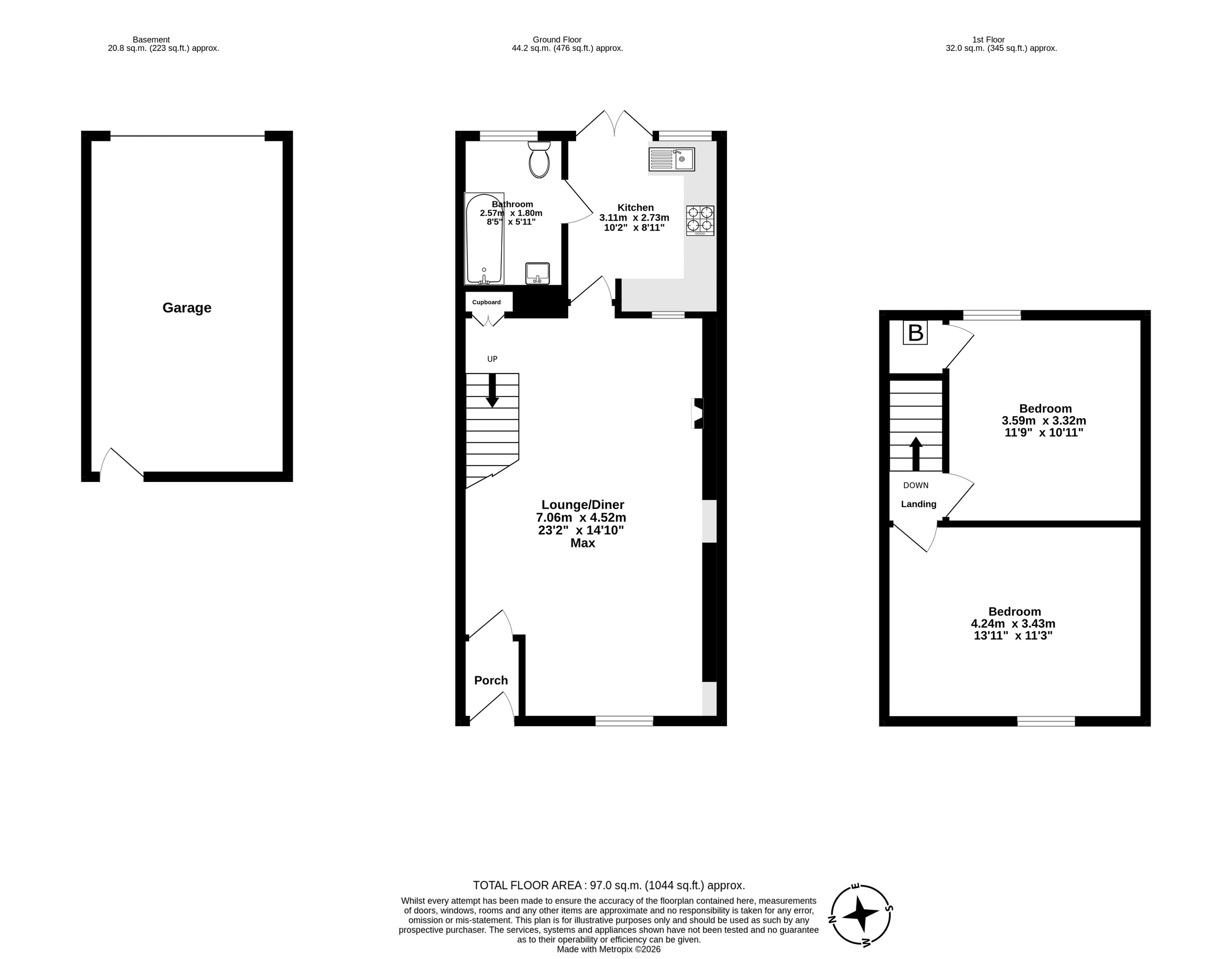 13 Kimberley Terrace Georgetown, Tredegar floorplan