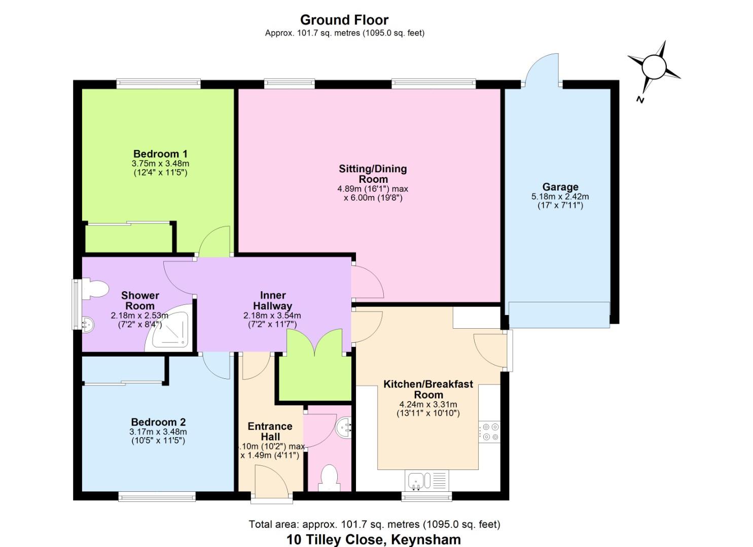 10, Tilley Close, Bristol floorplan